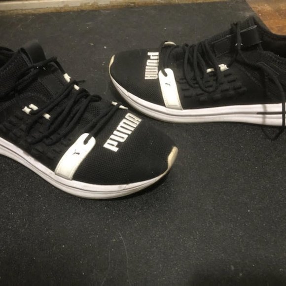 MENS PUMA IGNITE BLACK SPORT SHOES SIZE 10 - Picture 3 of 5